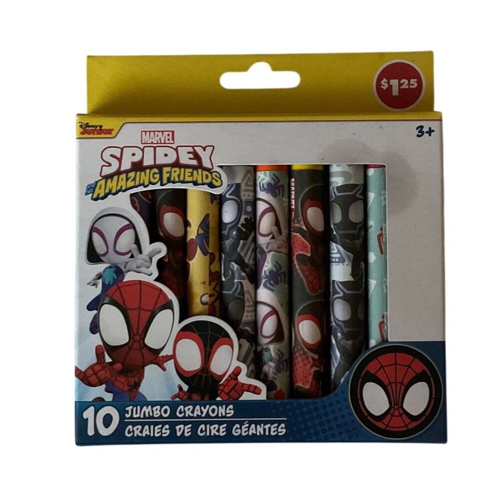 Spidey and His Amazing Friends Activity Bundle – Jumbo Coloring Book, 10 Crayons - Picture 6 of 7